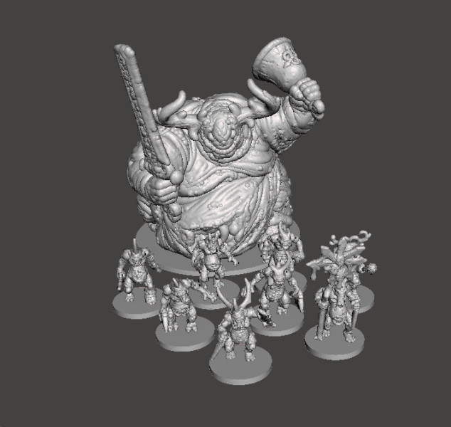6MM SCALE DISEASE DEMONS SET MINIATURE MODELS FOR SCIFI OR FANTASY GAMES 3Dプリントモデル .c4d .max .obj .3ds .fbx .stl .blend