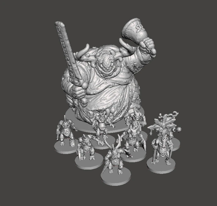 6MM &Ouml;L&Ccedil;EKLİ HASTALIK ŞEYTANLARI SETİ SCIFI VEYA FANTAZİ OYUNLAR İ&Ccedil;İN MİNYAT&Uuml;R MODELLER 3D Baskı Modeli .c4d .max .obj .3ds .fbx .stl .blend 