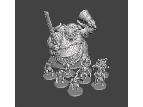 6MM SCALE DISEASE DEMONS SET MINIATURE MODELS FOR SCIFI OR FANTASY GAMES Model Cetak 3D