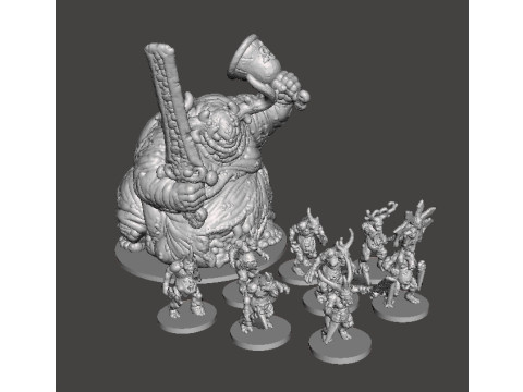 6MM SCALE DISEASE DEMONS SET MINIATURE MODELS FOR SCIFI OR FANTASY GAMES 3Dプリントモデル