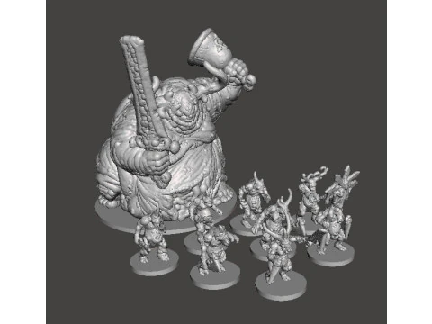 6MM &Ouml;L&Ccedil;EKLİ HASTALIK ŞEYTANLARI SETİ SCIFI VEYA FANTAZİ OYUNLAR İ&Ccedil;İN MİNYAT&Uuml;R MODELLER 3D Baskı Modeli