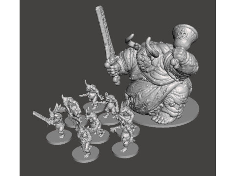 6MM SCALE DISEASE DEMONS SET MINIATURE MODELS FOR SCIFI OR FANTASY GAMES 3Dプリントモデル
