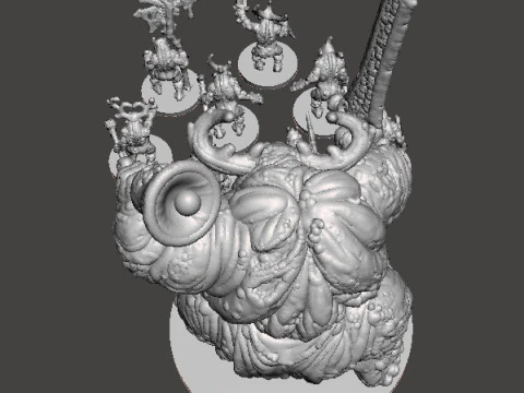 6MM &Ouml;L&Ccedil;EKLİ HASTALIK ŞEYTANLARI SETİ SCIFI VEYA FANTAZİ OYUNLAR İ&Ccedil;İN MİNYAT&Uuml;R MODELLER 3D Baskı Modeli