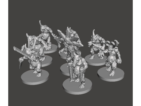 6MM SCALE DISEASE DEMONS SET MINIATURE MODELS FOR SCIFI OR FANTASY GAMES 3Dプリントモデル