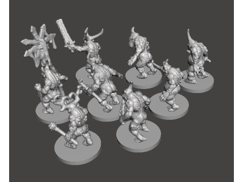 6MM SCALE DISEASE DEMONS SET MINIATURE MODELS FOR SCIFI OR FANTASY GAMES 3Dプリントモデル