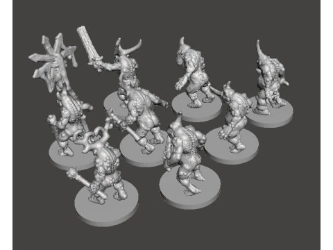 6MM &Ouml;L&Ccedil;EKLİ HASTALIK ŞEYTANLARI SETİ SCIFI VEYA FANTAZİ OYUNLAR İ&Ccedil;İN MİNYAT&Uuml;R MODELLER 3D Baskı Modeli
