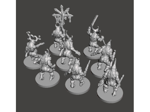 6MM SCALE DISEASE DEMONS SET MINIATURE MODELS FOR SCIFI OR FANTASY GAMES 3Dプリントモデル
