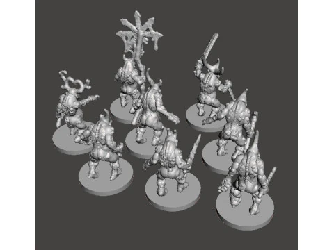 6MM &Ouml;L&Ccedil;EKLİ HASTALIK ŞEYTANLARI SETİ SCIFI VEYA FANTAZİ OYUNLAR İ&Ccedil;İN MİNYAT&Uuml;R MODELLER 3D Baskı Modeli