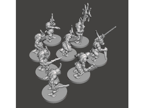 6MM SCALE DISEASE DEMONS SET MINIATURE MODELS FOR SCIFI OR FANTASY GAMES 3Dプリントモデル