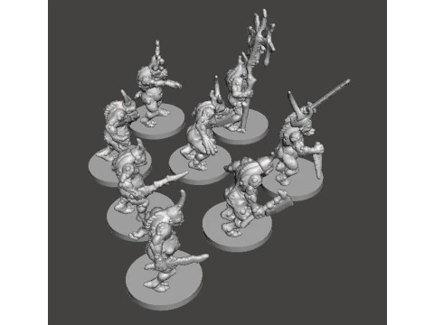 6MM &Ouml;L&Ccedil;EKLİ HASTALIK ŞEYTANLARI SETİ SCIFI VEYA FANTAZİ OYUNLAR İ&Ccedil;İN MİNYAT&Uuml;R MODELLER 3D Baskı Modeli