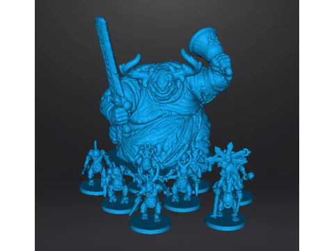 6MM &Ouml;L&Ccedil;EKLİ HASTALIK ŞEYTANLARI SETİ SCIFI VEYA FANTAZİ OYUNLAR İ&Ccedil;İN MİNYAT&Uuml;R MODELLER 3D Baskı Modeli