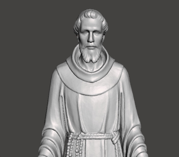 SAINT FRANCIS OF ASSISI RELIGIOUS STATUE SCULPTURE ART 3D 打印模型 .c4d .max .obj .3ds .fbx .stl .blend 