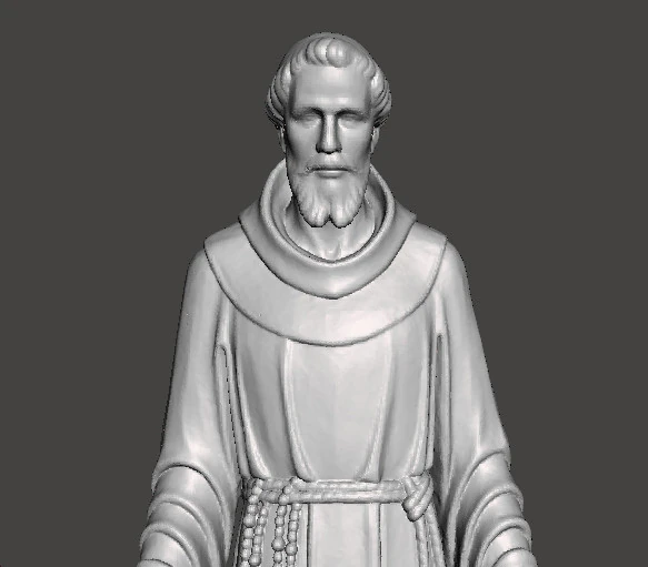 SAINT FRANCIS OF ASSISI RELIGIOUS STATUE SCULPTURE ART 3D Print Model .c4d .max .obj .3ds .fbx .stl .blend 