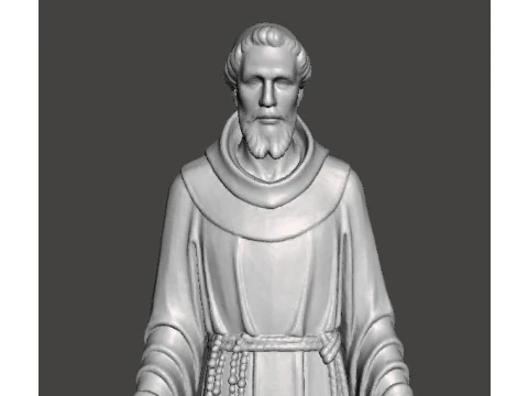 SÃO FRANCISCO DE ASSIS ESTÁTUA RELIGIOSA ESCULTURA ARTE Modelo de Impressão 3D