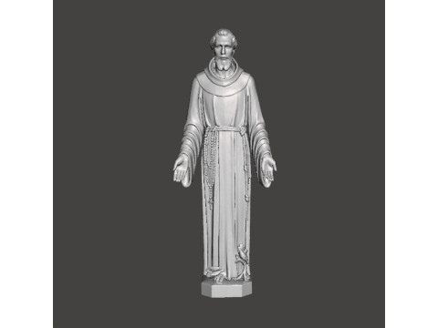 SAINT FRANCIS OF ASSISI RELIGIOUS STATUE SCULPTURE ART 3D 打印模型