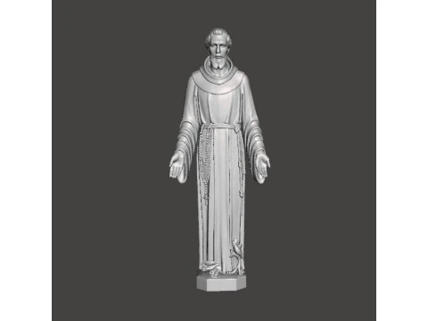SAINT FRANCIS OF ASSISI RELIGIOUS STATUE SCULPTURE ART 3D Print Model