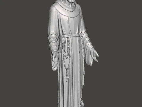 SAINT FRANCIS OF ASSISI RELIGIOUS STATUE SCULPTURE ART 3D Print Model