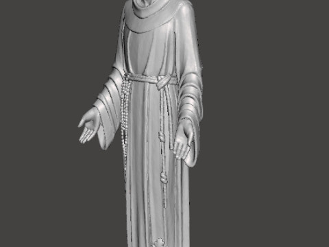 SAINT FRANCIS OF ASSISI RELIGIOUS STATUE SCULPTURE ART 3D 打印模型