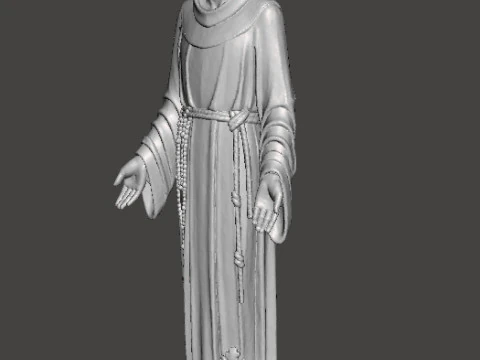 SAINT FRANCIS OF ASSISI RELIGIOUS STATUE SCULPTURE ART 3D Print Model