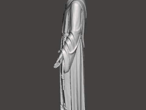 SAINT FRANCIS OF ASSISI RELIGIOUS STATUE SCULPTURE ART 3D 打印模型