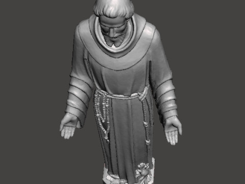 SAINT FRANCIS OF ASSISI RELIGIOUS STATUE SCULPTURE ART 3D 打印模型