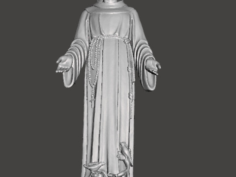 SAINT FRANCIS OF ASSISI RELIGIOUS STATUE SCULPTURE ART 3D 打印模型
