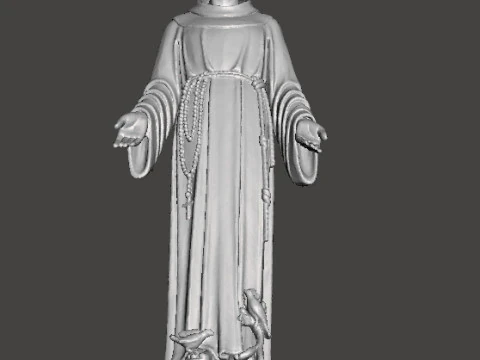SAINT FRANCIS OF ASSISI RELIGIOUS STATUE SCULPTURE ART 3D Print Model