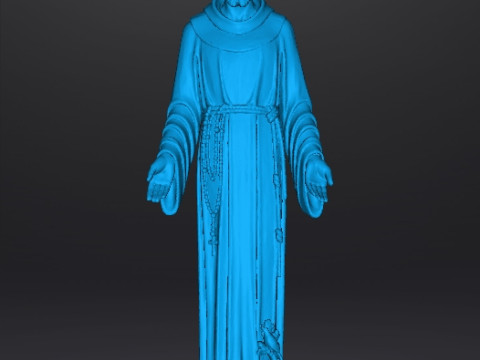 SAINT FRANCIS OF ASSISI RELIGIOUS STATUE SCULPTURE ART 3D 打印模型