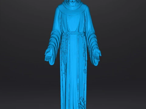 SAINT FRANCIS OF ASSISI RELIGIOUS STATUE SCULPTURE ART 3D Print Model