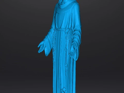 SAINT FRANCIS OF ASSISI RELIGIOUS STATUE SCULPTURE ART 3D Print Model