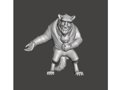 THE BEAST SCULPTURE FIGURE MODEL STATUE TOY ORNAMENT 3D Принт Модель