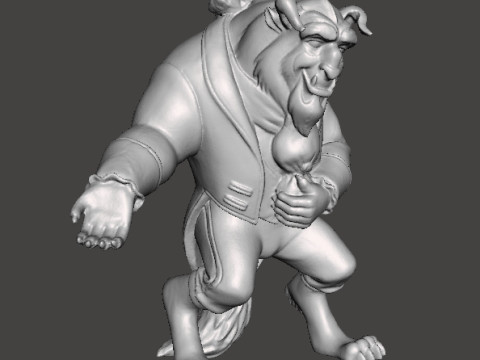 THE BEAST SCULPTURE FIGURE MODEL STATUE TOY ORNAMENT 3D Baskı Modeli
