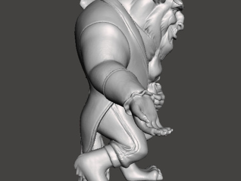THE BEAST SCULPTURE FIGURE MODEL STATUE TOY ORNAMENT 3D Baskı Modeli