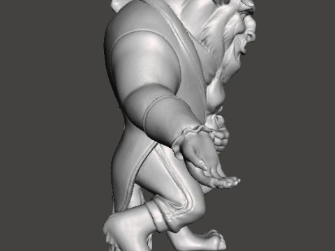 LA BESTIA SCULTURA FIGURA MODELLO STATUA ORNAMENTO GIOCATTOLO Modello di stampa 3D