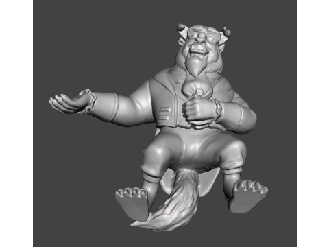 THE BEAST SCULPTURE FIGURE MODEL STATUE TOY ORNAMENT 3D Baskı Modeli