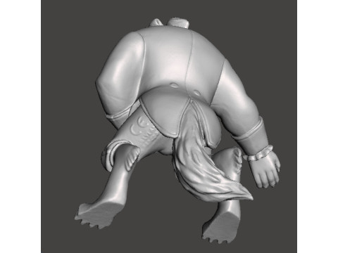 THE BEAST SCULPTURE FIGURE MODEL STATUE TOY ORNAMENT 3D Baskı Modeli