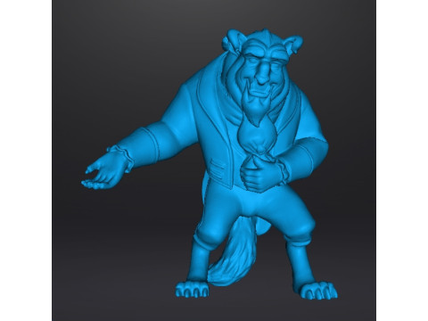 THE BEAST SCULPTURE FIGURE MODEL STATUE TOY ORNAMENT 3D Baskı Modeli