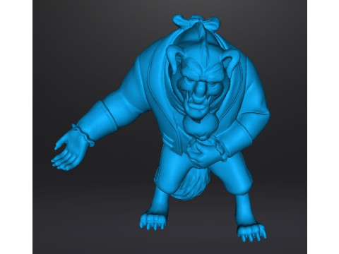 THE BEAST SCULPTURE FIGURE MODEL STATUE TOY ORNAMENT 3D Baskı Modeli