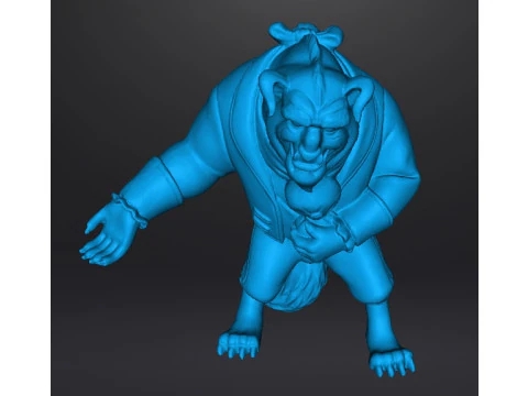 LA BESTIA SCULTURA FIGURA MODELLO STATUA ORNAMENTO GIOCATTOLO Modello di stampa 3D