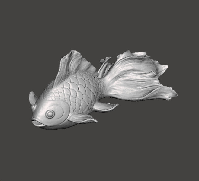 REALISTIC GOLDFISH SCULPTURE FIGURE MODEL PET STATUE 3D 打印模型 .c4d .max .obj .3ds .fbx .stl .blend