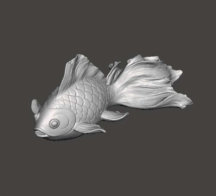 REALISTIC GOLDFISH SCULPTURE FIGURE MODEL PET STATUE 3D Print Model .c4d .max .obj .3ds .fbx .stl .blend 