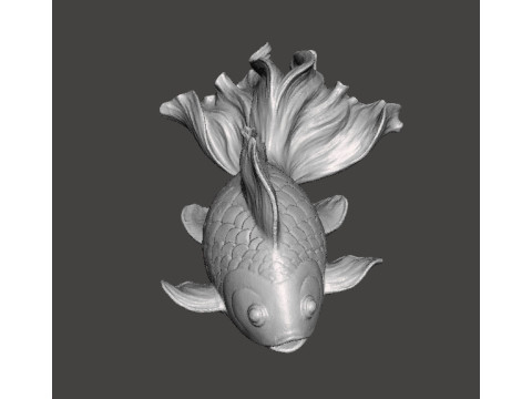 REALISTIC GOLDFISH SCULPTURE FIGURE MODEL PET STATUE 3D 打印模型