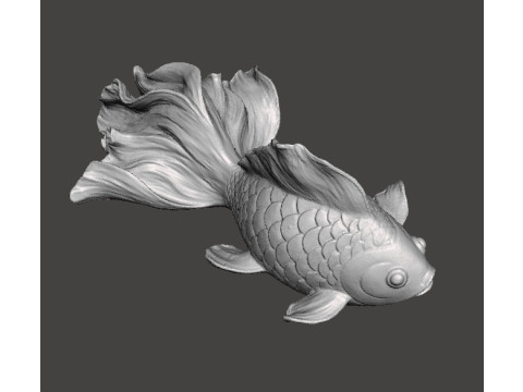 REALISTIC GOLDFISH SCULPTURE FIGURE MODEL PET STATUE 3D 打印模型