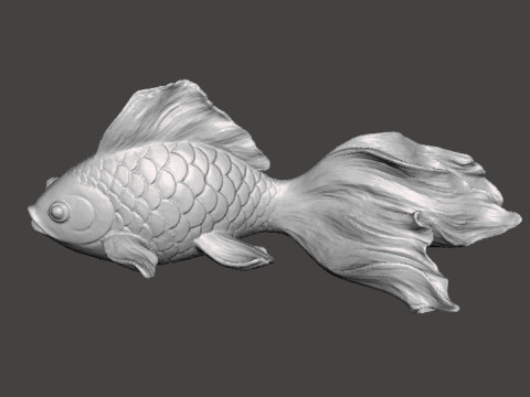 REALISTIC GOLDFISH SCULPTURE FIGURE MODEL PET STATUE 3D 打印模型