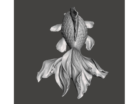 REALISTIC GOLDFISH SCULPTURE FIGURE MODEL PET STATUE 3D 打印模型