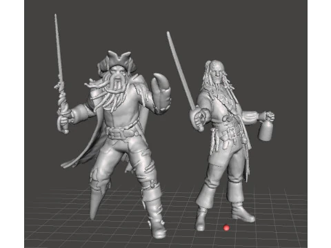 ДЭВИ ДЖОНС КАПИТАН МИНИАТЮРНАЯ МОДЕЛЬ ФЭНТЕЗИ ИГРЫ РПГ DND 3D Принт Модель