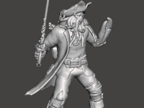 DAVY JONES CAPTAIN MINIATURE MODEL FANTASY GAMES RPG DND 3Dプリントモデル