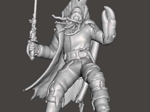 DAVY JONES CAPTAIN MINIATURE MODEL FANTASY GAMES RPG DND 3Dプリントモデル