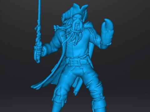 DAVY JONES CAPTAIN MINIATURE MODEL FANTASY GAMES RPG DND 3Dプリントモデル