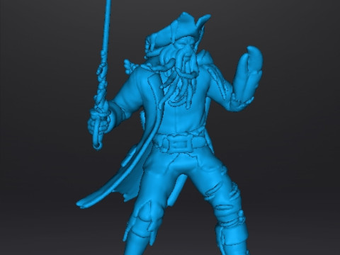 DAVY JONES CAPTAIN MINIATURE MODEL FANTASY GAMES RPG DND 3Dプリントモデル